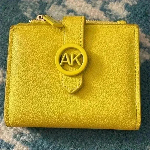 Handbags - Anne Klein mustard, yellow leather wallet NWOT